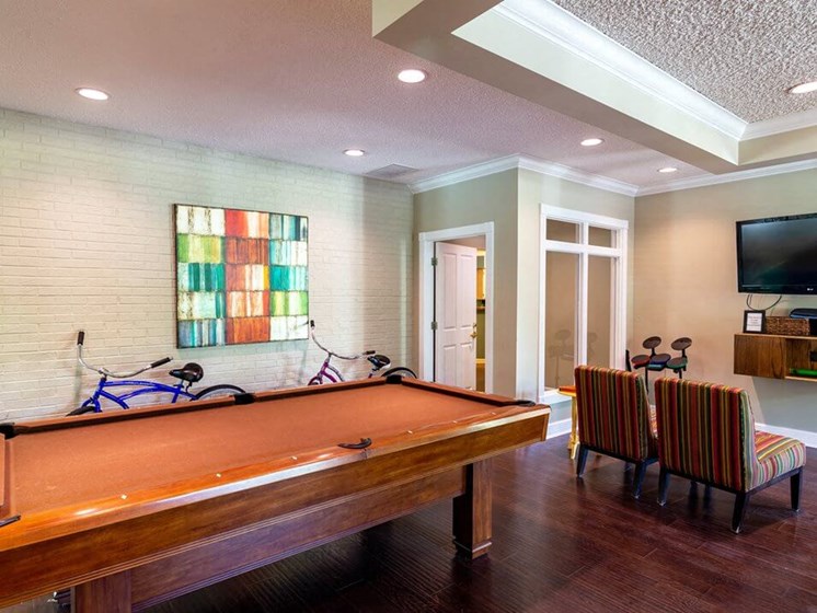 billiards at Woodland ridge apartments